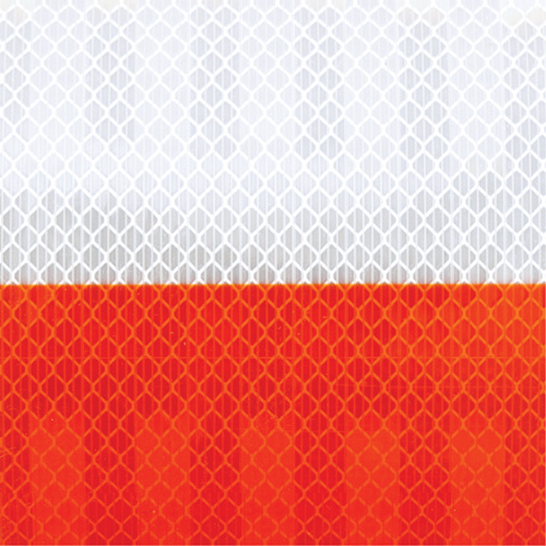 Pellicule souple pour chantiers routiers &agrave; haute intensit&eacute; 382VHIP, 5" la x 150' lo, Orange et blanc Solutions industrielles ALPHA