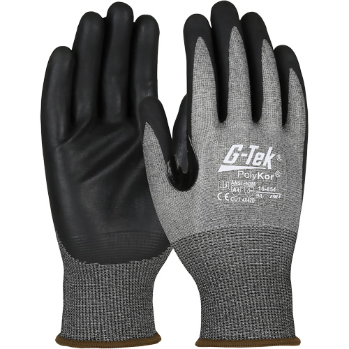 Gants r&eacute;sistant &agrave; la coupe G-Tek avec capacit&eacute; pour &eacute;cran tactile, Taille 2T-Grand, Calibre 18, Rev&ecirc;tement Mousse de nitrile, Enveloppe en PolyKor, ASTM ANSI niveau A4/EN 388 niveau D Solutions industrielles ALPHA