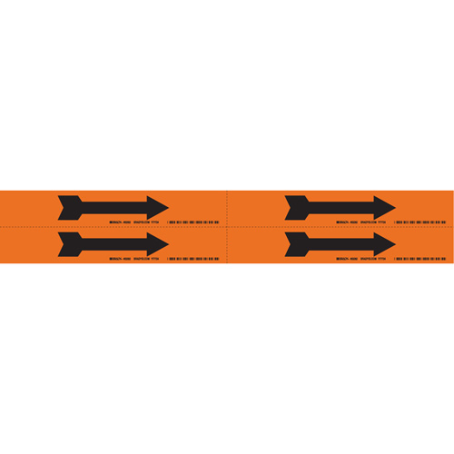 Arrow Pipe Markers, Self-Adhesive, 1-1/8" H x 7" W, Black on Orange Solutions industrielles ALPHA