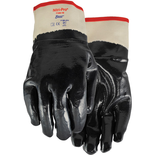 Gants enduits Nitri-Pro, 9/Grand, R&ecirc;vetement Nitrile, Enveloppe en Jersey/Coton Solutions industrielles ALPHA