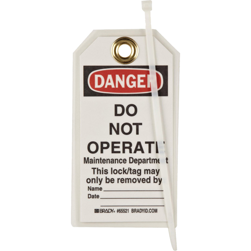 Lockout Tags, Plastic, 3" W x 5-1/2" H, English Solutions industrielles ALPHA