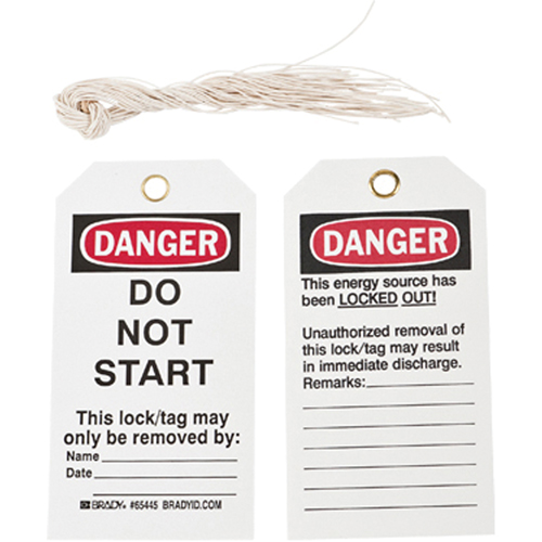 Lockout Tags, Plastic, 3" W x 5-3/4" H, English Solutions industrielles ALPHA