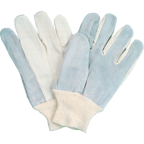 Gants de travail &agrave; index complet d'usage standard, Grand, Paume en Cuir de vache refendu Solutions industrielles ALPHA
