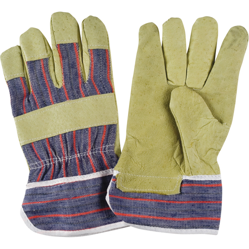 Gant pour ajusteur confortable r&eacute;sistant &agrave; l'abrasion, Grand, Paume en Cuir fleur de porc, Doublure en Coton Solutions industrielles ALPHA