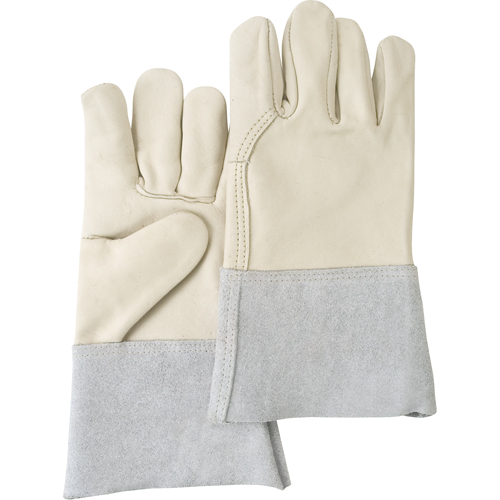Standard-Duty Work Gloves, Large, Grain Cowhide Palm Solutions industrielles ALPHA