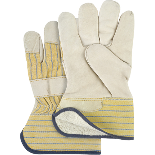 Abrasion-Resistant Winter-Lined Fitters Gloves, Ladies, Grain Cowhide Palm, Cotton Fleece Inner Lining Solutions industrielles ALPHA