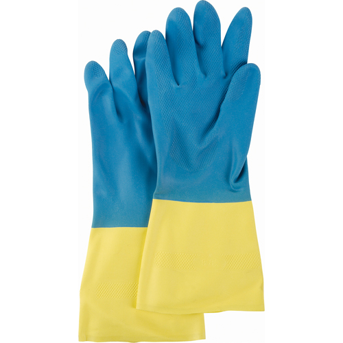 Two Tone NS53 Gloves, Size Medium/8, 13" L, Neoprene/Rubber Latex, Flock-Lined Inner Lining, 28-mil Solutions industrielles ALPHA