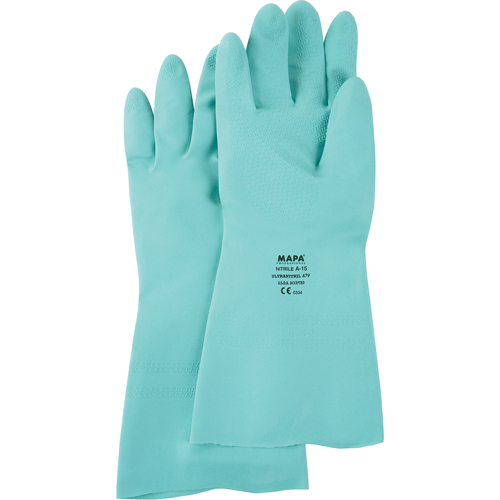 Gants &agrave; prise &agrave; motif en Z StanSolv, Taille 6/T-petit, 13" lo, Nitrile, 11 mils Solutions industrielles ALPHA
