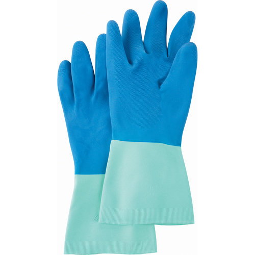 Gants Protector, Taille Moyen/7/7.5, 13" lo, Nitrile/Latex de caoutchouc, Doublure en Ouat&eacute;e, 28 mils Solutions industrielles ALPHA