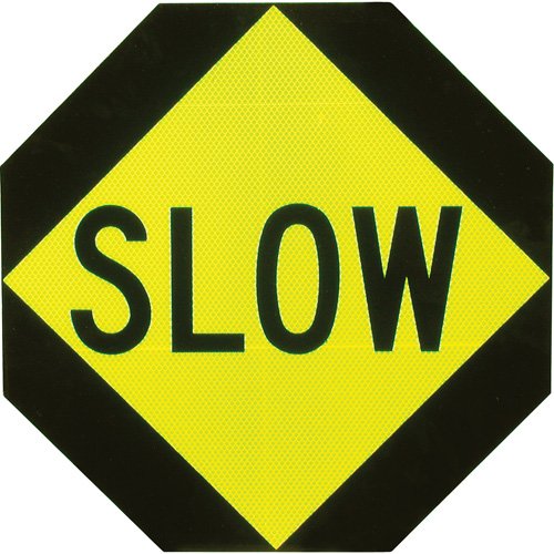 Panneau de signalisation &agrave; deux c&ocirc;t&eacute;s  Stop/Slow  Solutions industrielles ALPHA