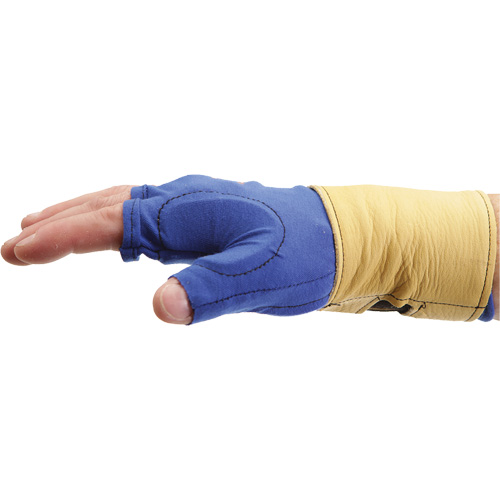 Fingerless Glove Liner with Wrist Restrainer, Size X-Small, Poly-Cotton Palm Solutions industrielles ALPHA