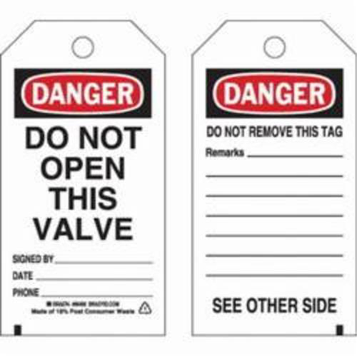 Self-Laminating Safety Tags, Polyester, 3" W x 5-3/4" H, English Solutions industrielles ALPHA