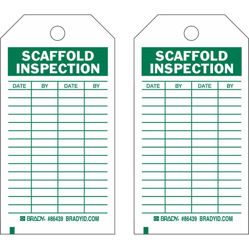 &eacute;tiquettes de rapport d'inspection, Polyester, 4" la x 7" h, Anglais Solutions industrielles ALPHA