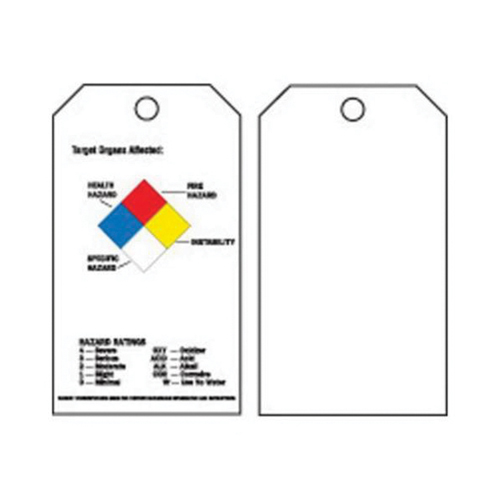 Right-To-Know Tags, Polyester, 3" W x 5-3/4" H, English Solutions industrielles ALPHA