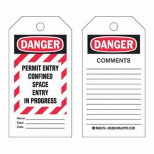 &eacute;tiquettes Confined Space, Polyester, 3" la x 5-3/4" h, Anglais Solutions industrielles ALPHA