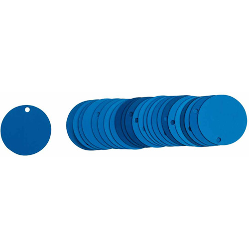 &eacute;tiquettes rondes vierges pour vannes, Aluminium, 2" dia. Solutions industrielles ALPHA