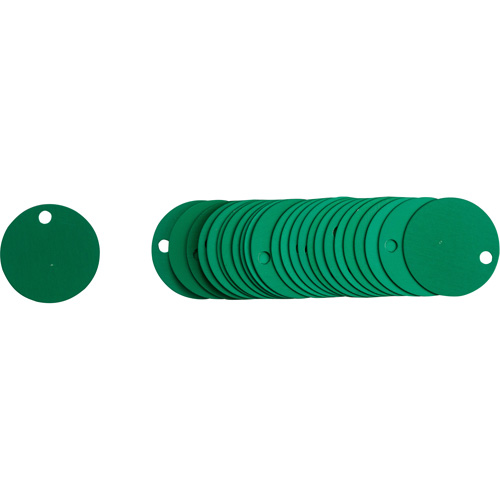Blank Round Valve Tags, Aluminum, 2" dia Solutions industrielles ALPHA