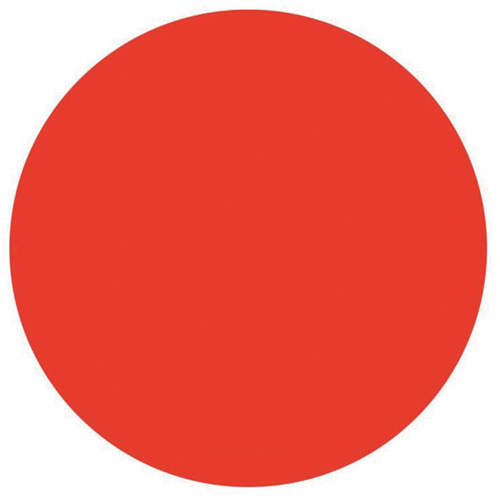 Round Write-On Labels, Circle, 3" L x 3" W, Red Solutions industrielles ALPHA