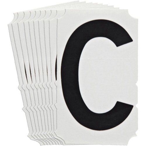 &eacute;tiquettes de lettres et chiffres gothiques individuels Quick-Align, C, 4" h, Noir Solutions industrielles ALPHA