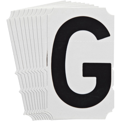 &eacute;tiquettes de lettres et chiffres gothiques individuels Quick-Align, G, 4" h, Noir Solutions industrielles ALPHA