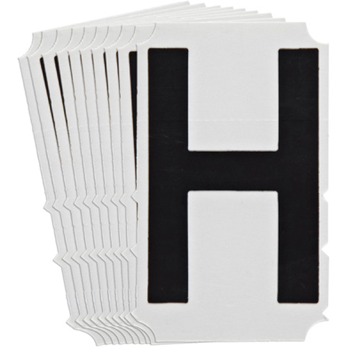 &eacute;tiquettes de lettres et chiffres gothiques individuels Quick-Align, H, 4" h, Noir Solutions industrielles ALPHA