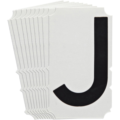 &eacute;tiquettes de lettres et chiffres gothiques individuels Quick-Align, J, 4" h, Noir Solutions industrielles ALPHA