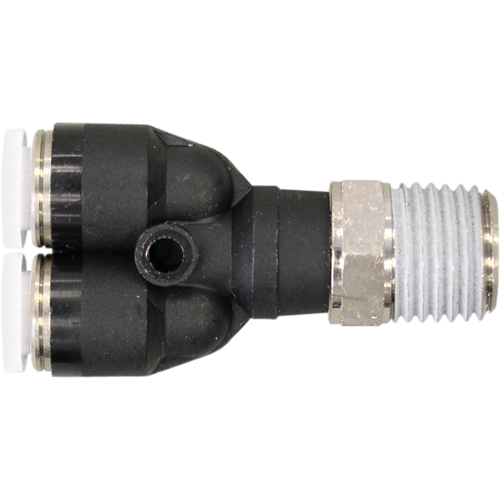 Topfit Male Threaded Y-Connector Fitting, 1/2" Dia, Polymer Solutions industrielles ALPHA