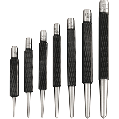 Ensemble de 7 pointeaux &agrave; centrer &agrave; tige carr&eacute;e Solutions industrielles ALPHA