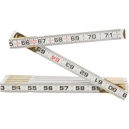 R&egrave;gle Red End Two Way, 6' lo, Bois, Graduations de 1/16" Solutions industrielles ALPHA