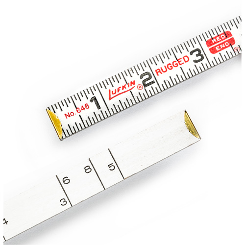 R&egrave;gle de maçon Red End, 6' lo, Bois, Graduations de 1/16" Solutions industrielles ALPHA