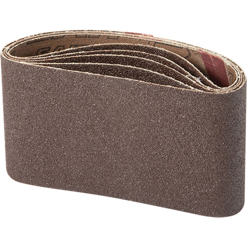 Courroie abrasive pour ponceuse portative, 3" la x 21" lo, Oxyde d'aluminium, Grain 100 Solutions industrielles ALPHA