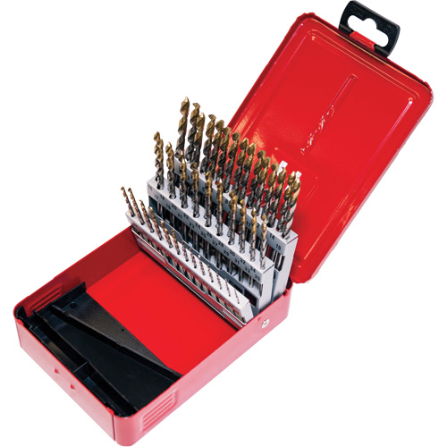 Jeu de forets courts, 60 morceaux, Acier rapide Solutions industrielles ALPHA