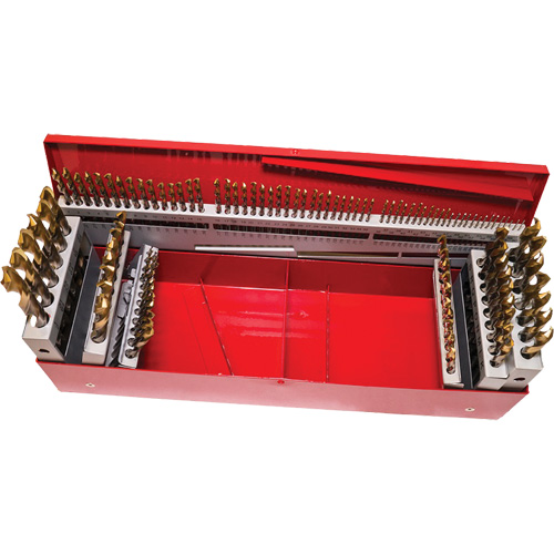 Jeu de forets courts, 115 morceaux, Acier rapide Solutions industrielles ALPHA