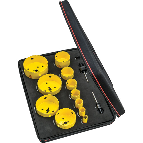Trousse de scie cloche pour &eacute;lectricien, 14 morcea Solutions industrielles ALPHA