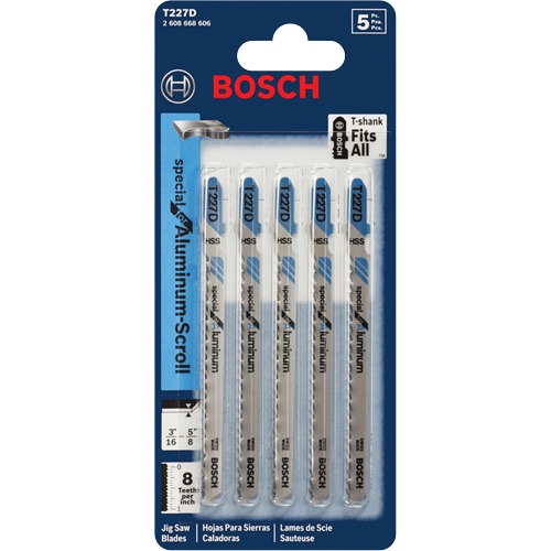Lames de scie sauteuse, Acier rapide, Tige en T, 4" lo, 8 dents par pouce Solutions industrielles ALPHA