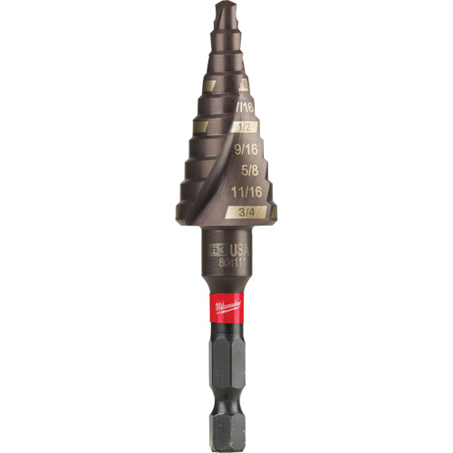 #3 Shockwave Impact Duty Step Drill Bit, 3/16" - 3/4" , 1/16" Increments, Titanium Solutions industrielles ALPHA