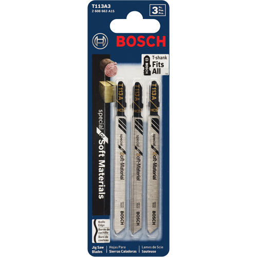 Knife-Edge Jigsaw Blades, High-Carbon Steel, T-Shank, 4" L Solutions industrielles ALPHA