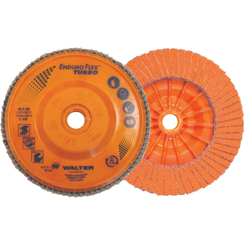 Enduro-Flex Turbo Flap Disc, 4-1/2" x 5/8"-11, 36/60 Grit Solutions industrielles ALPHA