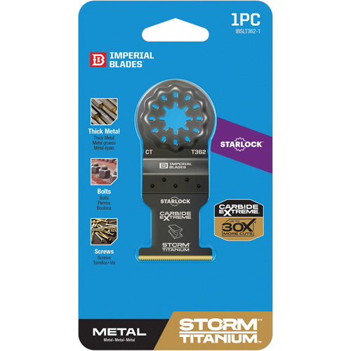 Lame en titane pour le m&eacute;tal Carbide Extreme Storm Starlock Solutions industrielles ALPHA