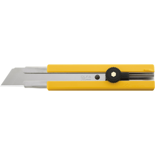 Rubber Inset Utility Knife with Solid Blade, 25 mm, Stainless Steel Blade Solutions industrielles ALPHA