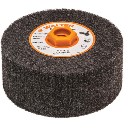 Blendex Surface Conditioning Drum, 4-1/2" Dia. x 2" W, 5/8"-11 Arbor, Super Fine Grit Solutions industrielles ALPHA