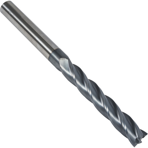 S237 30° Extra Long Square End Mill, 3/16" Dia., 3" L, 4 Flutes, 3/16" Shank, Carbide Solutions industrielles ALPHA