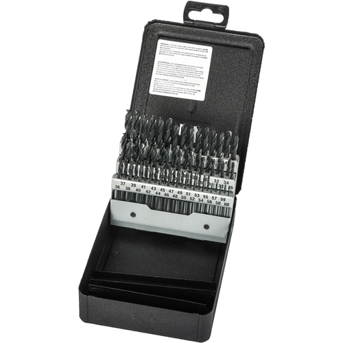 Stub Length Drill Bit Set, 60 Pieces, High Speed Steel Solutions industrielles ALPHA