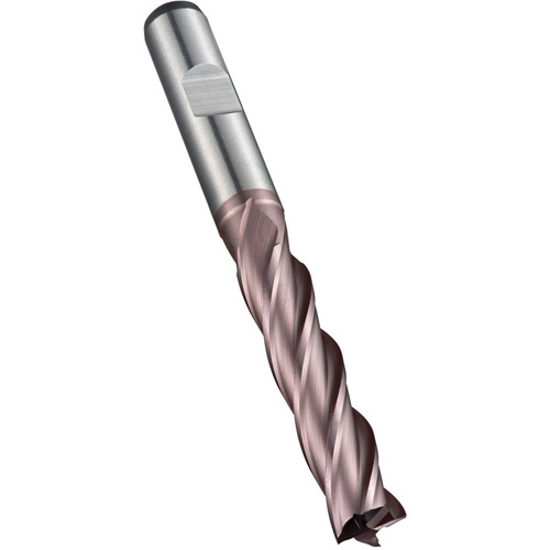 Square End Mill, 5 mm Dia., 68 mm L, 4 Flutes, 6 mm Shank, High Speed Cobalt Solutions industrielles ALPHA