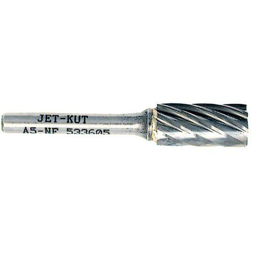 A5-NF JET-KUT&reg; Cylindrical Shape Bur for Aluminum/Non-ferrous Materials, 1/2" Dia., 1/4" Shank Solutions industrielles ALPHA