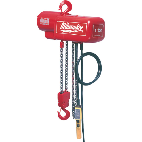 Electric Chain Hoist, 10' Lift, 2000 lbs. (1 tons) Capacity, 16 FPM Solutions industrielles ALPHA