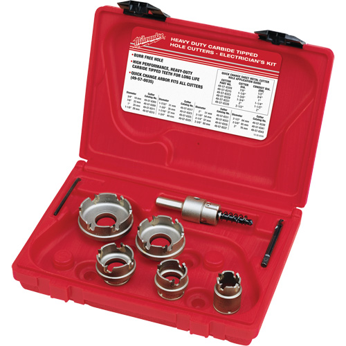 Trousse de fraises au carbure pour les m&eacute;taux en feuilles pour les &eacute;lectriciens, 7 morceaux Solutions industrielles ALPHA