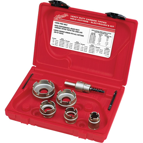 Trousse de fraises au carbure pour les m&eacute;taux en feuilles pour les &eacute;lectriciens, 5 morceaux Solutions industrielles ALPHA