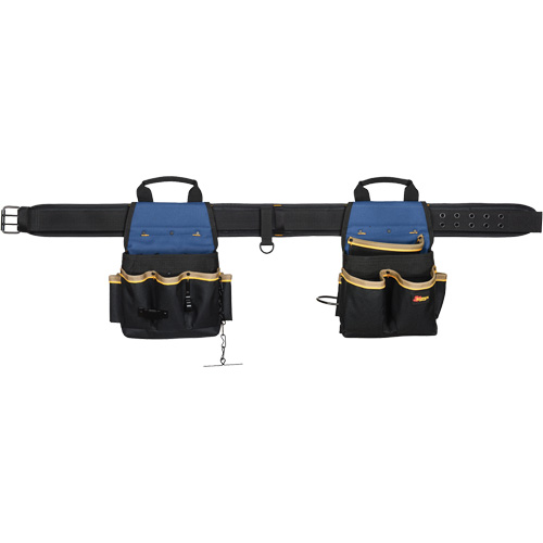 Combin&eacute;s de ceinture &agrave; outils &agrave; 20 pochettes, Polyester, Noir Solutions industrielles ALPHA