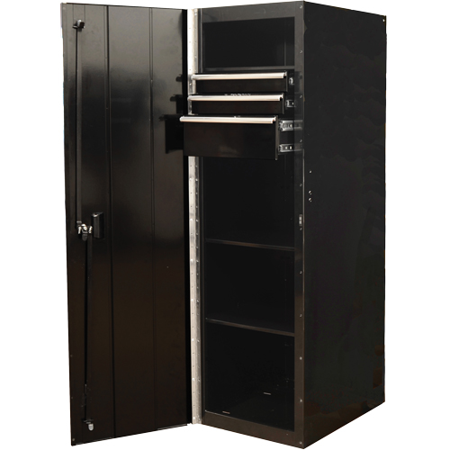 Armoire lat&eacute;rale s&eacute;rie RX, 3 tiroirs, 19" la x 25" p x 61" h, Noir Solutions industrielles ALPHA